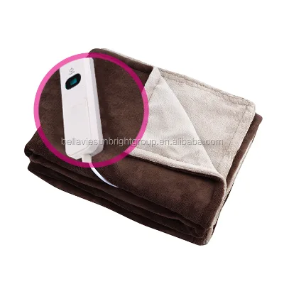 Top Extra Large Heated Blanket Full Body Velvet Electric Throw Blanket With 3 Heat Settings