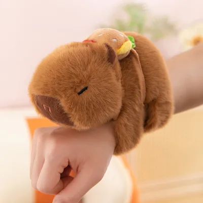 Capybara plush toy hugging circle doll cute stuffed toy gift for girl's birthday snap circle