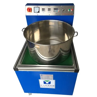 Vertical Metal Polishing Machine Bearing Carbon Steel Inner Tank Control Panel for Hardware Tableware Sanitary Long Service Life