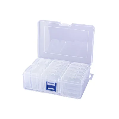 Clear Portable Compartment Box Organizer for Electronic Components Hardware Parts Beads Jewelry