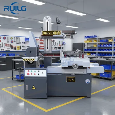DK7763 CNC Wire EDM Machine Dual Voltage Adapter Multi-functional Grinding Cutting Equipment Motor Gear ISO CE Certified
