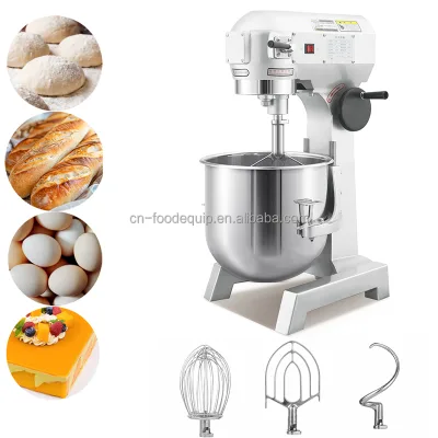 Commercial Planetary Mixer 10L 20L 30L Stainless Steel Heavy Duty Food Mixer for Bakery Restaurant Pizza Shop Hotel Kitchen
