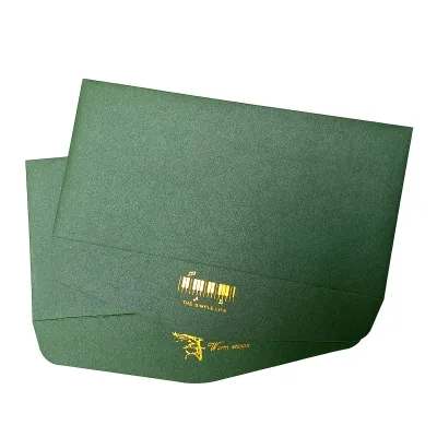 Custom Dark Green Paper Envelope V Flap Invitation Envelopes Birthday Gift Card Envelope