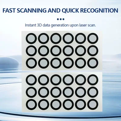 3D Handheld Scanner Marker Positioning Magnetic Diagonal High Reflective Silver Retroreflective Self Adhesive Untearable