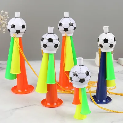 Plastic Trumpet Blow Horn Whistles Football Match Atmosphere Trumpet Cheer Props Dual-Tone Personalized Creative Horn Whistle