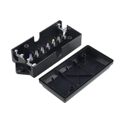 7 Way Trailer Junction Box Trailer Wire 7pin RV Camper Color Coded Terminal Studs 7 Gang Trailer Light Rewiring