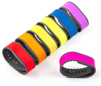 High Quality Custom logo Printed 125khz/13.56Mhz RFID Wristband Silicone Bracelet for Promotion Gift and Events & Parties