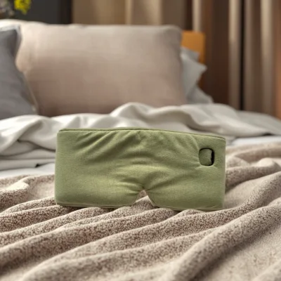 Washable Cordless Oversized Eye Mask Velcro Band Soft Single Cloth Cover for Dry Eye Relief Skin-Carefully Eye Health Supplies