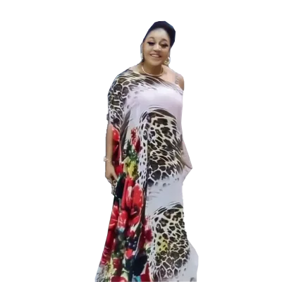 Low Price Loose Plus Size Abaya African Dress Digital Print Long Dress Africa
