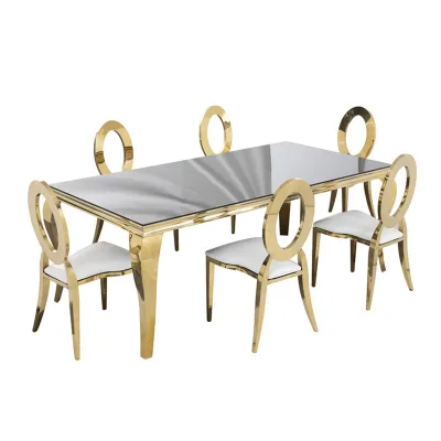 Modern Solid Simple Stainless Steel Leather Foldable Ring Backrest Dining Chair Home Cocktail Party Banquet VIP Use Customizable