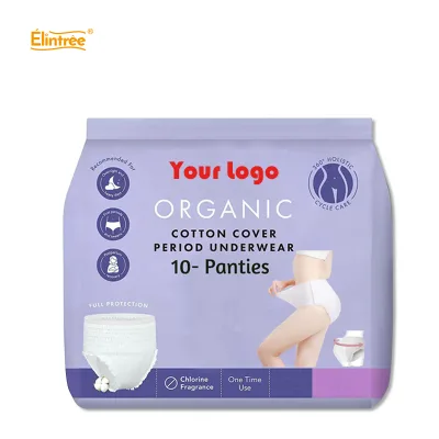 Elintree Seamless Premium Sanitary Underwear Custom Ultra Thin Super Absorbent Disposable Period Pants