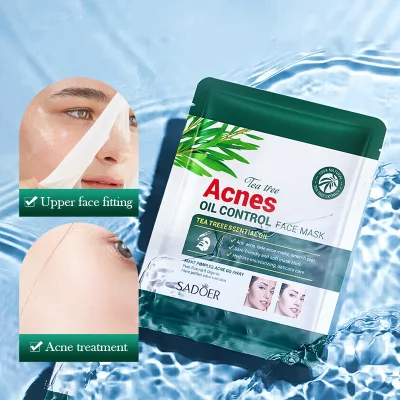 Private Label Vitamin c Tea Tree Calming Hyaluronic Acid Facial Mask Skin Care Anti-aging Whitening Moisturizing Face Sheet Mask