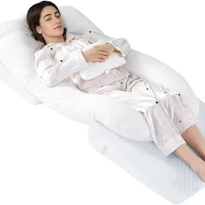 2 Wedge Pillows Multi Sleep Postures Arm Support Machine Washable Pillow