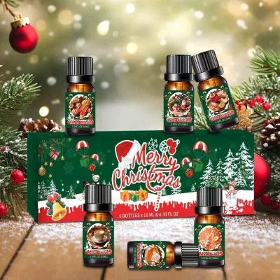 OEM Natural 100% Pure Christmas Essential Oil Gift Box Set High Quality Essential Oils for Diffuser Candle Soap Making