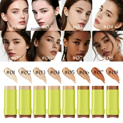 TVLV Brown Stick Foundation Concealer Foundation Long-lasting Smudge-proof Waterproof Sweat-resistant Natural Stick