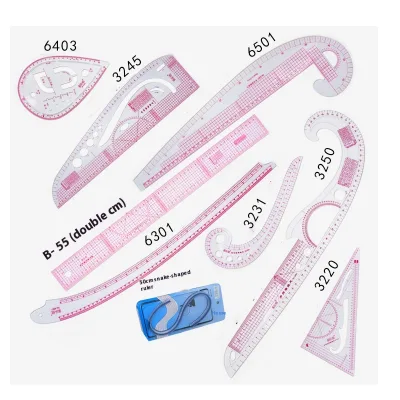 Multifunctional Clothing Design Pattern Making Tool Set Industrial Student Handicraft Cutting Ruler Sewing Machine Curve Special