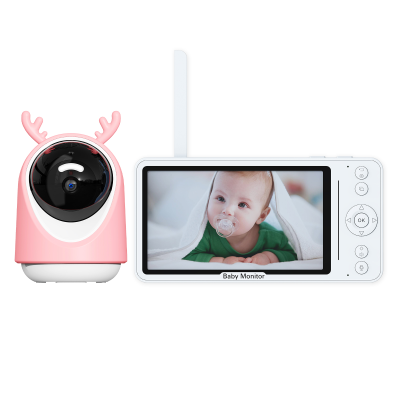 2MP  OEM Night Vision Sound Activated Built-in Lullabies Two Way Audio Temperature Monitoring Video Baby Monitor with Camera