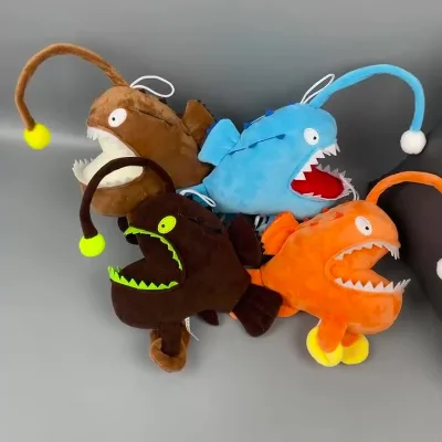 2025 New Trend Unisex Monkfish Plush Toy Soft Polyester Stuffed Animal Toy With Pp Cotton Filling