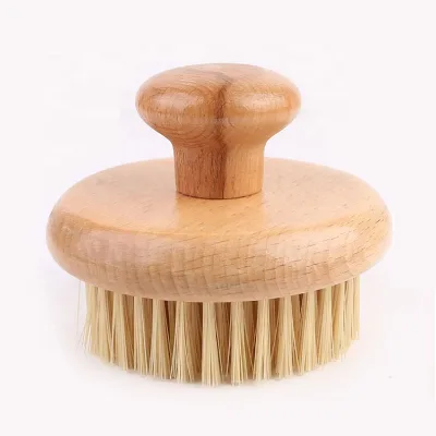 Personal Cleaning Tools Sisal Silk Bristles Wholesale High Quality Beech Wood Sisal Silk Body Bath Brush