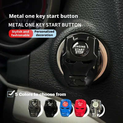 Transformers Robot Push-Type Car One-Key Start Button Starter Cover Decorative Sticker Chromed Metal