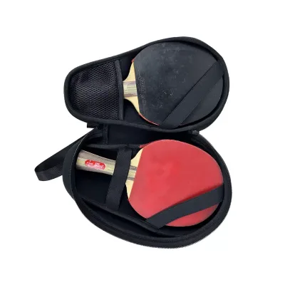 Black Protective  Pingpong Paddle Set Cover Neoprene Table Tennis Bat Carry Bag