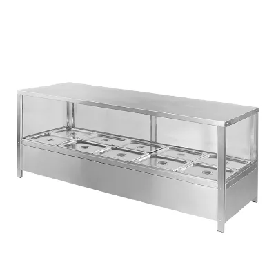 XY Best Bain Marie Showcase w/ Sliding Door, 6-10 Pans Capacity