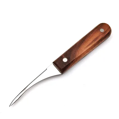 Shrimp Deveiner Tool Stainless Steel Shrimp Cleaner Knife with Wooden Handle,Essential Tool for Home Kitchen