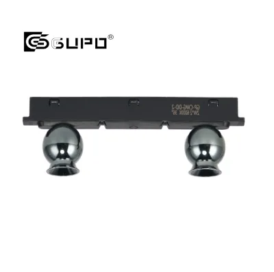 GUPO 2W*2 Double-heads Antique Brass Finish Ball Shape 360° Rotatable Track Spotlight Museum Showcase Spotlight