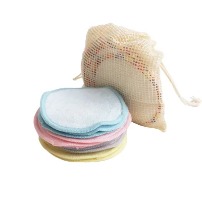 100% Cotton Pad Lint-Free Makeup Remover Pads 50pcs Per Bag Washable Bamboo Daily Use Large Automatic Machine