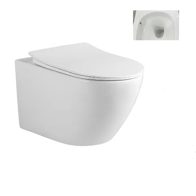 Modern One Piece Concealed Tank Vortex Flushing Water Saving P-Trap Wall Mounted Single Hole Ceramic Toilet