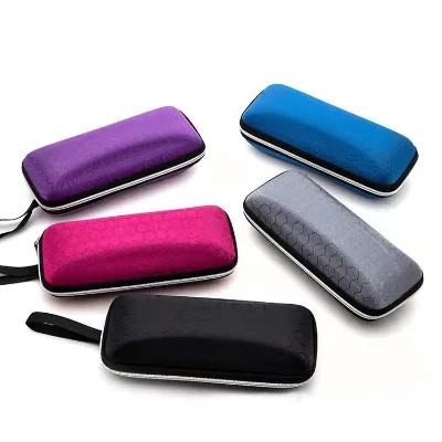 2024 New Handmade Leather Glasses Case Soft Cover Color Sunglasses Matt Glossy Lamination Varnishing Recycled Materials Rigid