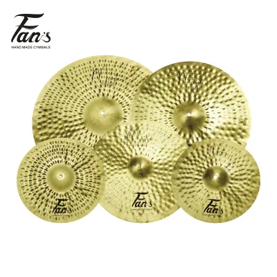 Wholesale Customized Good Quality Five Pieces Experienced Craftsmen Original Color Cymbals Professional Drum Cymbal Set