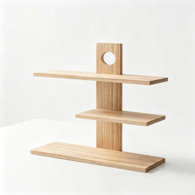 Hot Sales Solid Wood Tea Set Display Rack Wooden Tabletop Organizer Wooden Hanging Large Shelf Organizer Display Rack