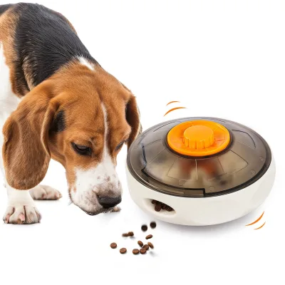 UFO Wobble Treat Dispenser Dog Toy Interactive Slow Feeder for IQ Training and Boredom Relief