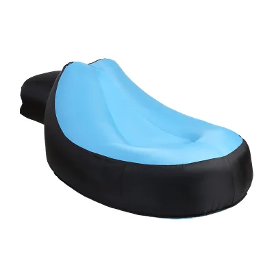 Modern Portable Reclining Foldable Air Inflatable Lounger with Cooling for Outdoor Beach Use