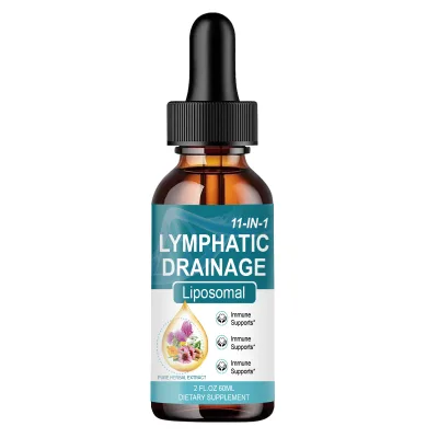 Factory Direct Sale Liposomal Lymphatic Drainage Drops with Burdock Root, Echinacea, Elderberry Immune Support Supplement