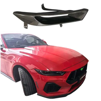 Carbon Fiber Front Headlight Delete Vent Duct Replacement for Mustang Dark Horse S650 2024-2027