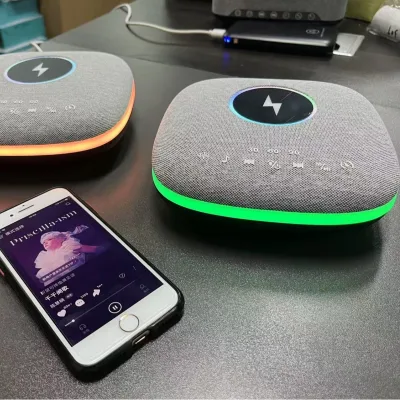 Portable Wireless for Blue-tooth Speaker Subwoofer LED RGB Light Outdoor Microphone for Music Alarm Clock Bass Sound for Sports