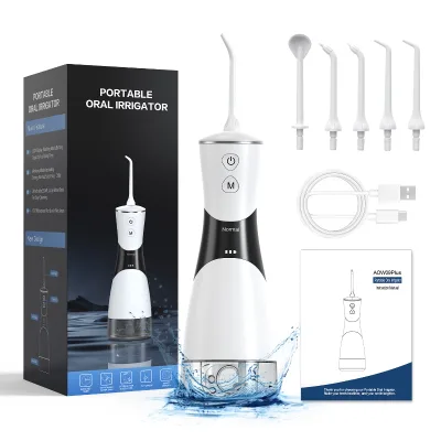 LCD Display for Tooth Cleaner 6 Tips 5 Modes IPX7 Waterproof App-Controlled 360 Rotating Nozzle Water Flosser
