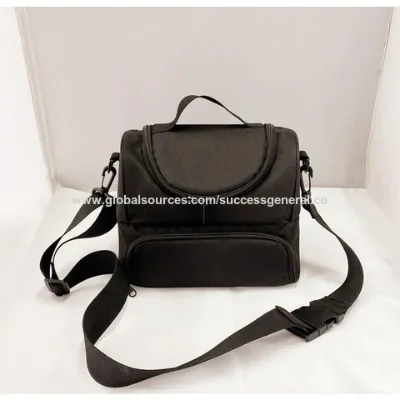 High quality double layer insulated lunch bag solid color cooler handbag crossbody cooler bag, accept OEM