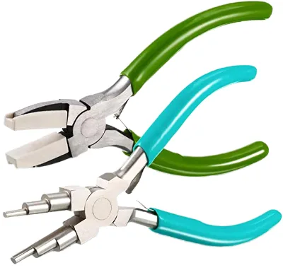LAVIEMOT Mini Carbon Steel Jewelry Making Tool 6pcs Bail Pliers DIY Beading Looping Shaping OEM Rubber Handle 6 Jaw Length