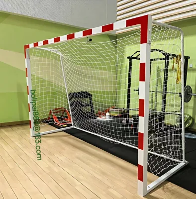 Premium Foldable 3x2m Soccer Goal, Professional Handball Goal with Advanced Grooved Net Mounting, Durable Aluminum Steel