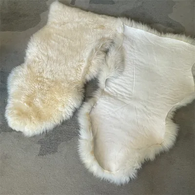 Original New White Ivory Color Sheepskin Rug