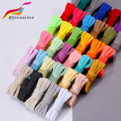 Sports Fluorescent Shoelaces for Sneakers Thick Shoe Lace Straps Polyester Tie Flat Shoelace