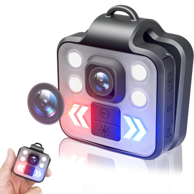 Pocket Camcorder Sports DV Action Camera With Flashlight Blue Red Light Outdoor Waterproof Body Cam