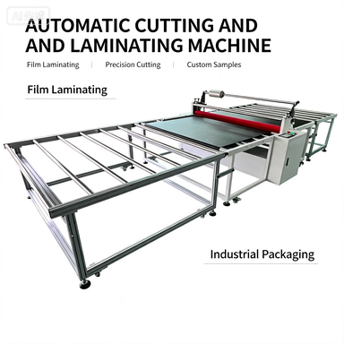 GANETAL Automatic Electric Cutting Lamination Machine for Food Bags Cases PLC Motor 1200mm Max Width 1800x1900x1130mm Dimensions
