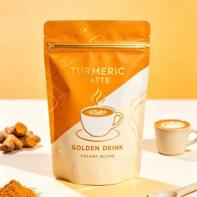Self Support Mylar Stand up Pouches Custom Logo Zipper Bags Keep Fresh for Roasted Coffee Matcha Powder and Healthy Nuts