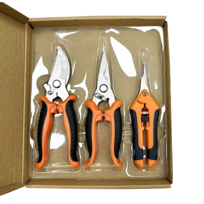 Multi-Purpose Gardening Scissors Set Stainless Steel Pruning Shears for Orchard Household Use Three-Piece Set Garden Accessories