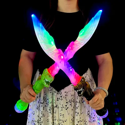 Wholesale Kids LED Flashing Light-Up Swords Sound Effects New Arrivals for Christmas Thanksgiving Parties Ages 3+ Plastic Toy