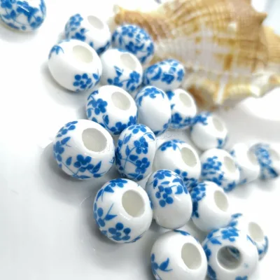China Manufacturer Wholesale High Quality Handmade Printing Porcelain Beads for Jewelry Making